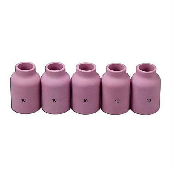 Riverweld TIG Gas Lens Nozzle, 5/8" Orifice, Alumina, 5pk, 53N88