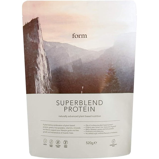 Proteína en polvo en forma de supermezcla vegana, 20 g con superalimentos, 400 g