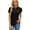 Black, variant on Women Summer Cap Sleeve Tops Casual Knit Short Sleeve Sweater Loose Fit Shirts Pink M