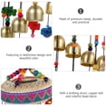 thumbnail image 3 of MLINS Ethnic Style Copper Bell Wind Chime with Knitting Drum and Colorful Beads for Home Decoration 8 Inch, 3 of 8