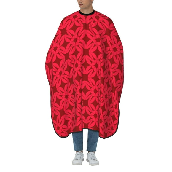 ZICANCN Hair Cutting Cape for Adults, Red Star Geometry Cape Salon Barber Cape for Hair Stylist Shampoo Capes Waterproof 55x66 IN