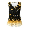 thumbnail image 4 of QUNYINEY Sleeveless Shirts for Women Butterfly Pullover Casual Crewneck Tank Tops Summer Loose Graphic Tees, 4 of 5
