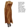 thumbnail image 7 of Joernso Women Fall Spring Dress with Pockets Loose Long Sleeves Slit Hem Pure Color Plus Size Knitted Lace Trim Daily Wear Maxi Dress, 7 of 7