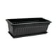 thumbnail image 2 of Elegante maceta rectangular de 17 pulgadas con sistema de drenaje de agua para el hogar y negro, 2 of 9