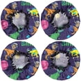 thumbnail image 2 of Shower Caps,Space Dinosaurs Astr Dino Pattern Waterproof Shower Cap for Women 4 Pieces,Double Reusable Hair Cover for Shower PEVA Elastic Stretch Hem, 2 of 7