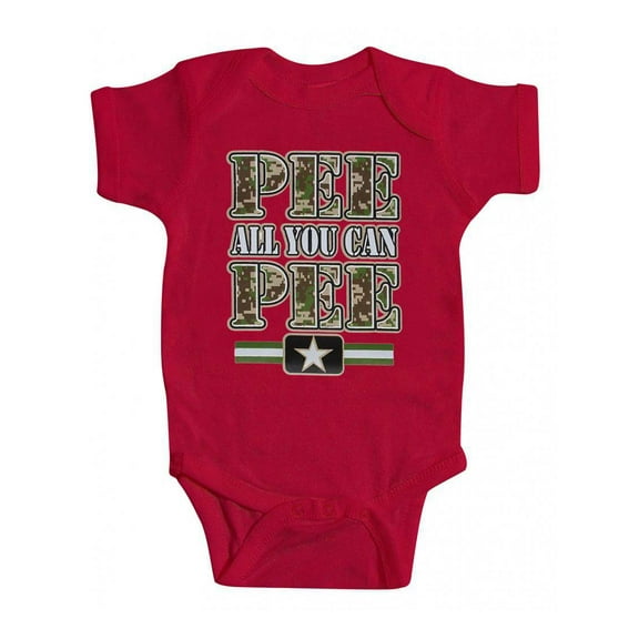 Toddlers "Pee All You Can Pee" Red Bodysuit - 6 Months