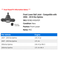 thumbnail image 2 of Front Lower Ball Joint - Compatible with 2006 - 2010 Kia Optima 2007 2008 2009, 2 of 2