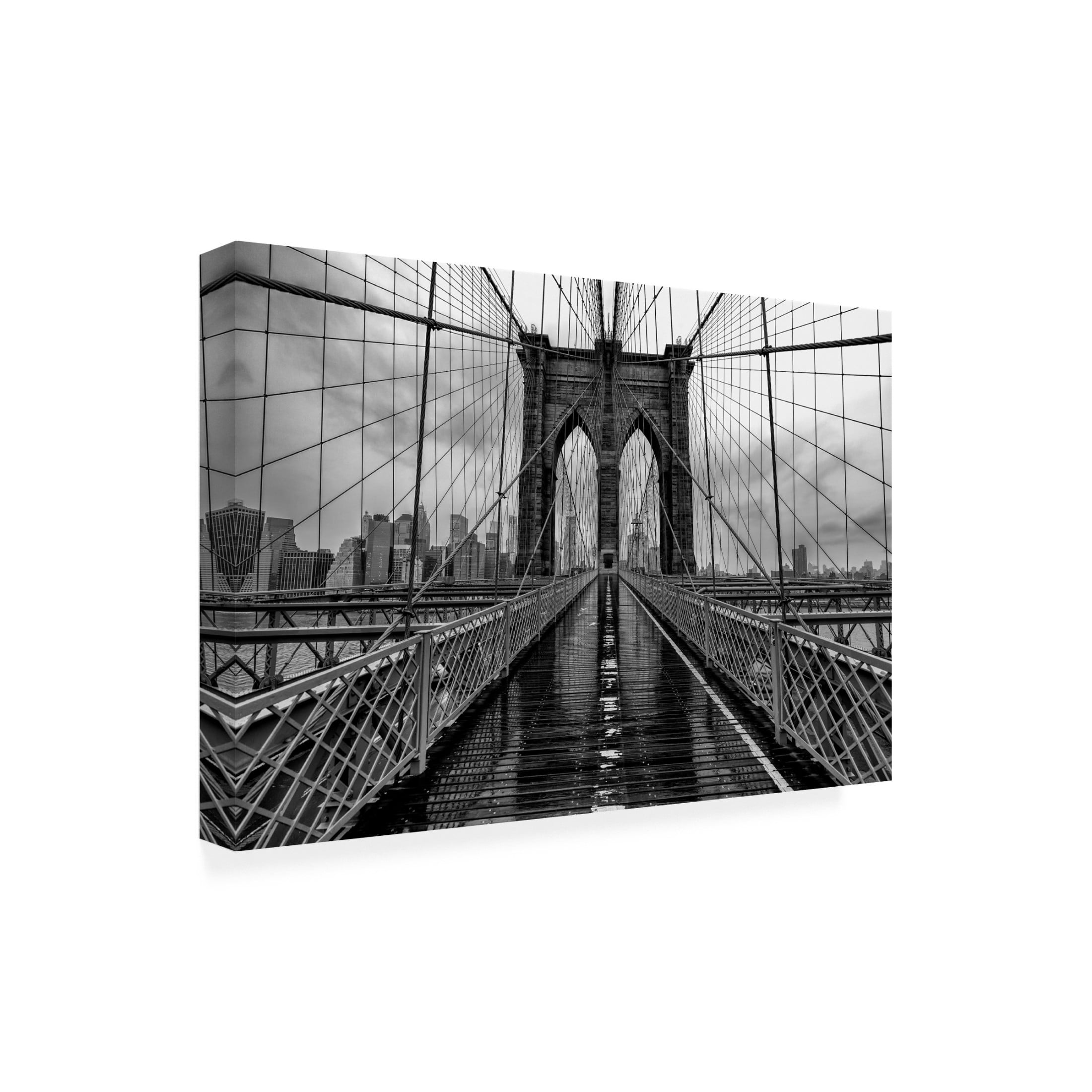 Trademark Fine Art Ashley Sowter Brooklyn Bridge Canvas Wall Art