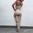 thumbnail image 4 of Odeerbi Jumpsuit for Womens Trendy Summer Solid 2025 Casual Sleeveless Backless Suspender Jumpsuit White, 4 of 9