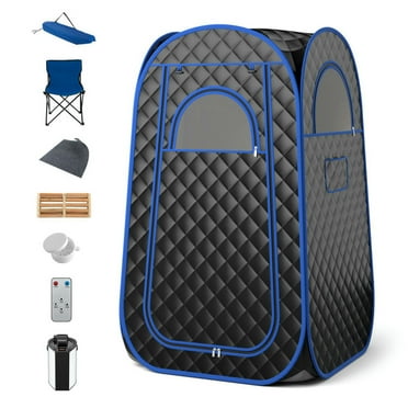 Canddidliike Full-Body Personal Sauna Tent with 1000W 3L Steam Generator for Home Spa Relaxation-Black, Sauna Box for Home, Sauna Tent Sauna Box