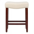 thumbnail image 5 of 24" Upholstered Saddle Seat Counter Stool (Set of 2) in Beige, 5 of 8