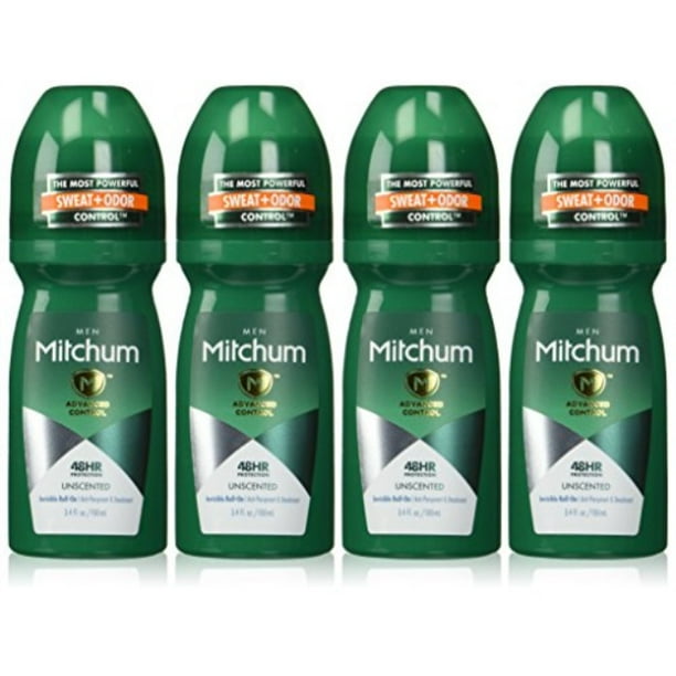 mitchum invisible antiperspirant & deodorant rollon, unscented 3.4 oz