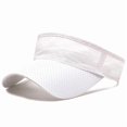 thumbnail image 2 of LiuXxxx Unisex Mesh Baseball Caps Sun Visors Breathable Outdoor Summer Hat Adjustable Open Top for Men Women Beach Daily Casual White, 2 of 3