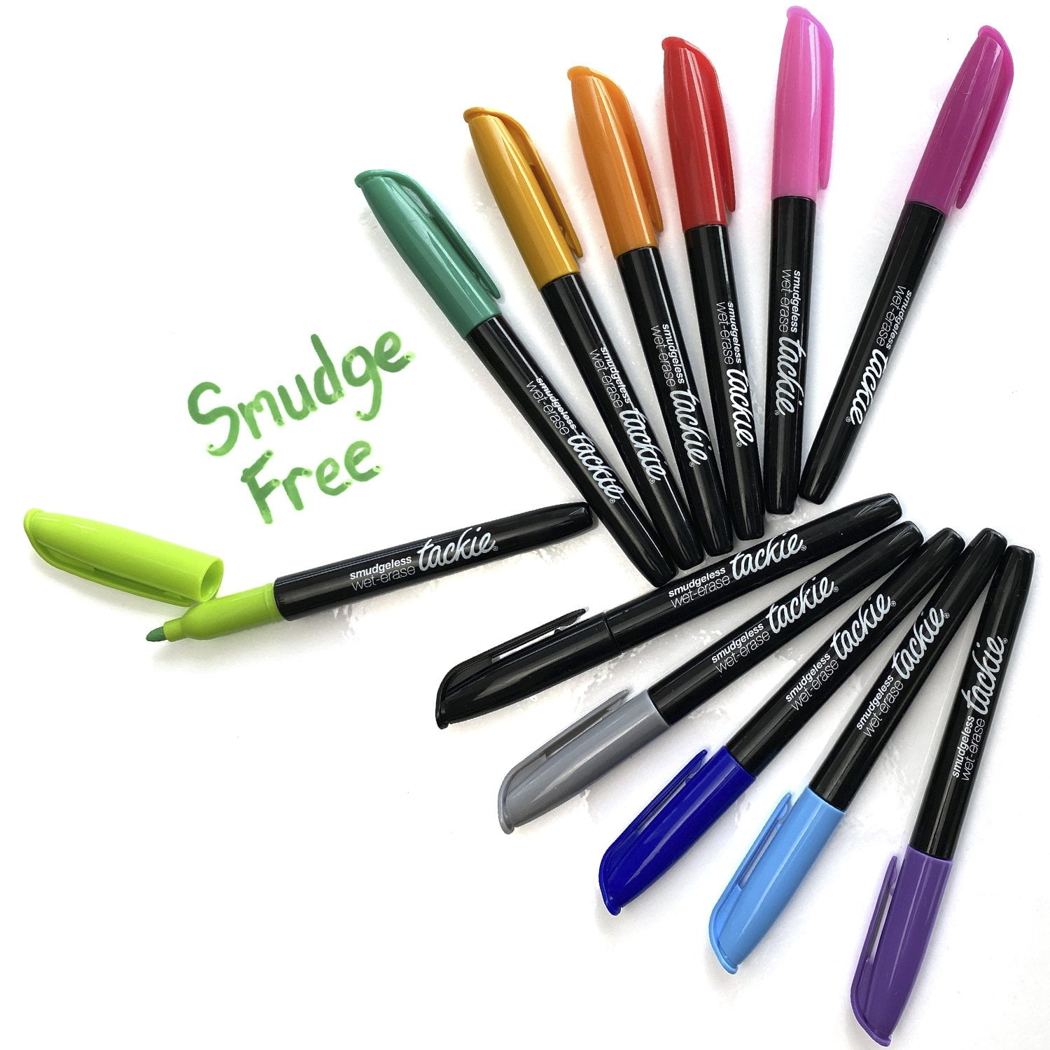 Tackie Markers SmudgeFree Markers BulletTip Pens For DryErase