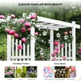 thumbnail image 6 of OverPatio 7'  Vinyl Garden Arbor Arch PVC Wedding Archway Flat Top, 6 of 8