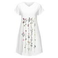 thumbnail image 3 of Ichuanyi Summer Dresses Fashion Women Plus Size Embroidered Short Sleeves V-Neck Casual Short Dress, 3 of 9