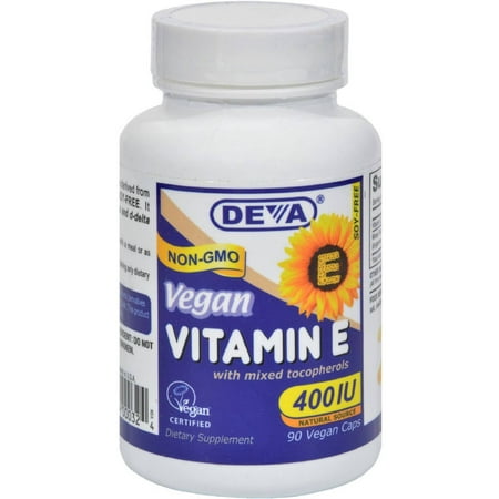 Deva Vitamine E 400 UI, des tocophérols mélangés, 90 CT