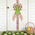 thumbnail image 4 of Hvmvliv Easter Bow Decor Linen Bow Ribbon, Spring Wreath Accessory for Door Gift Packaging Decor Pink, 4 of 7