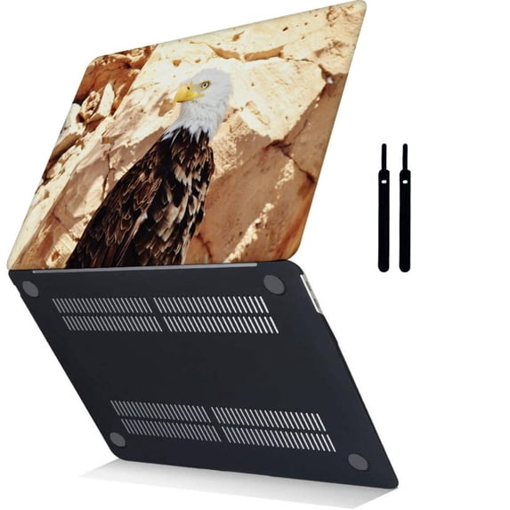 Hard Shell Cover Compatible with MacBook Air 13 inchs 2017-2014/2013//2012/2011/2010 A1369/A1466 Cable Tie, Feather Series 0215