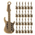 thumbnail image 1 of 100 Uds. Colgantes de guitarra en miniatura, Mini Artesanía de Metal, decoraciones para fundas de teléfono, decoraciones para manualidades, 1 of 6