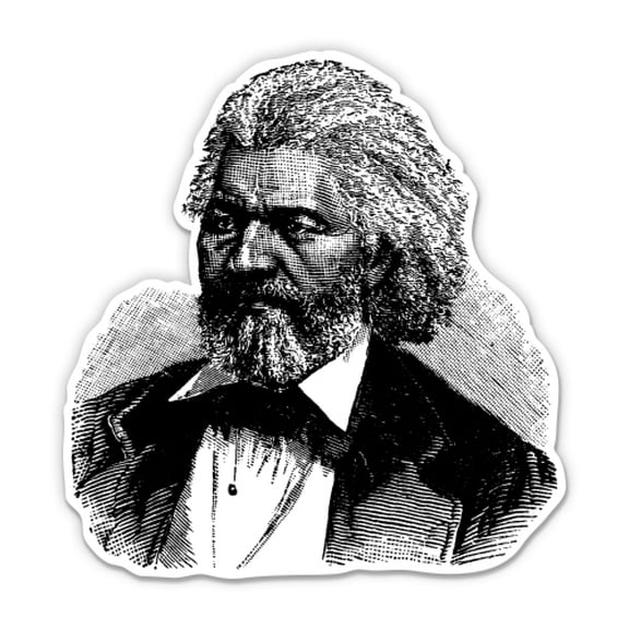 Frederick Douglass - 3" Vinyl Sticker - For Car Laptop Water Bottle Phone - Waterproof Decal