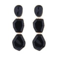 thumbnail image 5 of Hyasfey 1 Pair Women Long Hanging Earrings Irregular Geometric Shape Resin Multi-layer Smooth Electroplated Ear Jewelry Lady Prom Cocktail Party Dangle Ear, 5 of 8