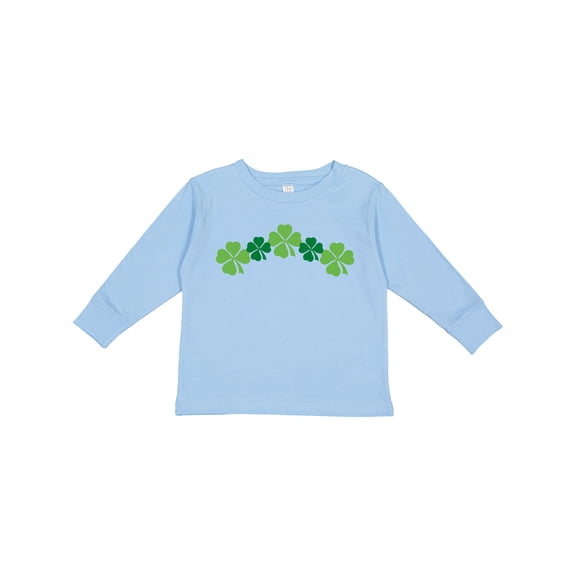 Inktastic Shamrock Four Leaf Clover St Patricks Boys or Girls Long Sleeve Toddler T-Shirt