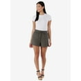 thumbnail image 4 of Time and Tru Women's Linen Blend Pull On Shorts, 3.5" Inseam, Sizes XS-XXXL, 4 of 5