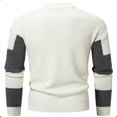 thumbnail image 4 of PNTUTB Mens Fashion Casual Color-blocked Long Sleeve Knitted Slim Fit Turtleneck Warm Pullover Sweater, 4 of 5