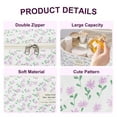 thumbnail image 5 of Soda Candy Large Makeup Bag Cotton Cosmetic Bags for Travel Cute Floral Coquette Aesthetic Toiletry Bag for Women, 5 of 7
