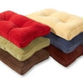 thumbnail image 4 of Hyatt 4-Piece Solid Buttercream Microfiber Kitchen Nook Cushion Set by Greendale Home Fashions, 4 of 6