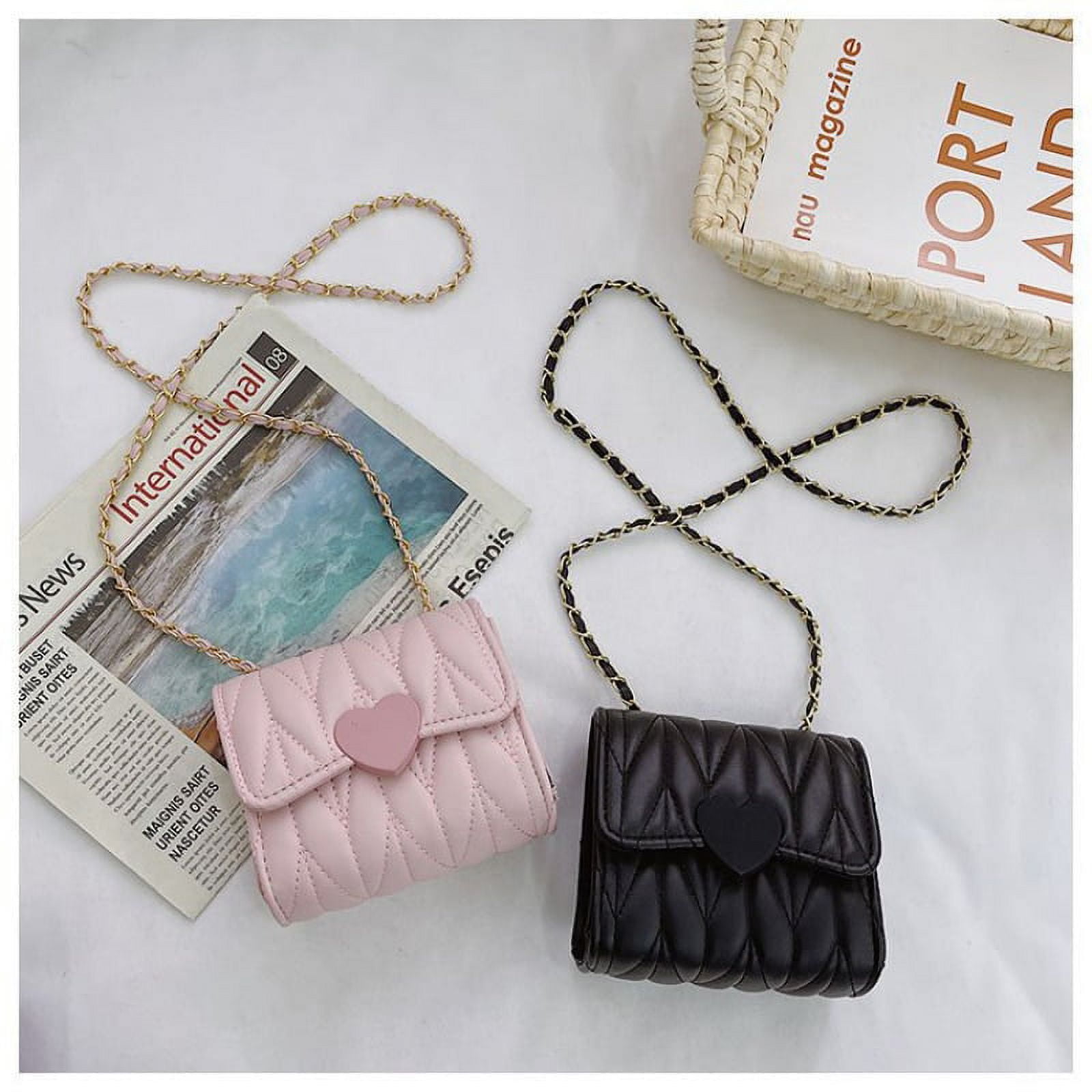 CoCopeaunts Fashion Heart Baby Girls Small Shoulder Bags Kids Coin Purse  Accessories Handbags Lovely Childrens Mini Square Messenger Bag 