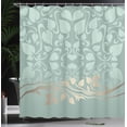 thumbnail image 3 of Ambesonne Floral Shower Curtain, Yellow Tones Blossoming Art, 69"Wx84"L, Sage Green, 3 of 4