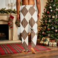 thumbnail image 7 of Men's Christmas Pajama Pants Plaid Drawstring Jogger Xmas Loungewear Elastic High Waist Comfortable Casual Xmas Sleep Pants, S, 7 of 7