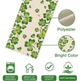 thumbnail image 5 of St. Patrick's Day Shamrock Clover Bushes Table Runner, Gold Coins Green Heart Kitchen Dining Table Decor, Irish Spring Burlap Home Decoration Indoor Outdoor Holiday Party Supply 13 x 90 Inches, 5 of 6