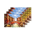 thumbnail image 4 of MKHERT Oil Painting - Venice, Italy Placemats Table Mats for Dining Room Kitchen Table Decoration 12x18 inch,Set of 4, 4 of 4
