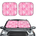thumbnail image 2 of Naloa Breast Cancer Awareness (3) 2 Piece Foldable Car Sun Shades, Car Windshield Sunshade, Front Window Sunshade for Car, Truck, SUV - Large, 2 of 7