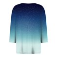 thumbnail image 5 of Towmus 3/4 Length Sleeve V Neck Womens Blouses Graphic Crew Neck T-Shirts Womens Shirts Under $6, 5 of 5