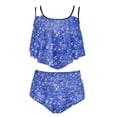 thumbnail image 4 of Trajes de Baño de Bikini de Mujer Conjunto de Cintura Alta de Vendaje de Impresión Sexy con Almohadillas de Pecho, Conjunto de Bikini de Mujer Conservador Y sin Mangas, 4 of 8