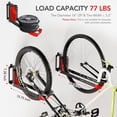 thumbnail image 2 of 2-Pack Swivel Bike Rack Wall Mount, Bike Hangers for Garage, Space-Saving Vertical Bike Holder, Holds up to 77 lbs,  Wall Hanger Storage, No Heavy Lifting Required Indoor Hanging Bike Rack-Red, 2 of 7