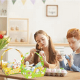 thumbnail image 4 of Easter Baskets with Handle,Paper Easter Easter Egg Hunt Activities Basket for Children Crafts,Easter Gifts Baskets, 4 of 9