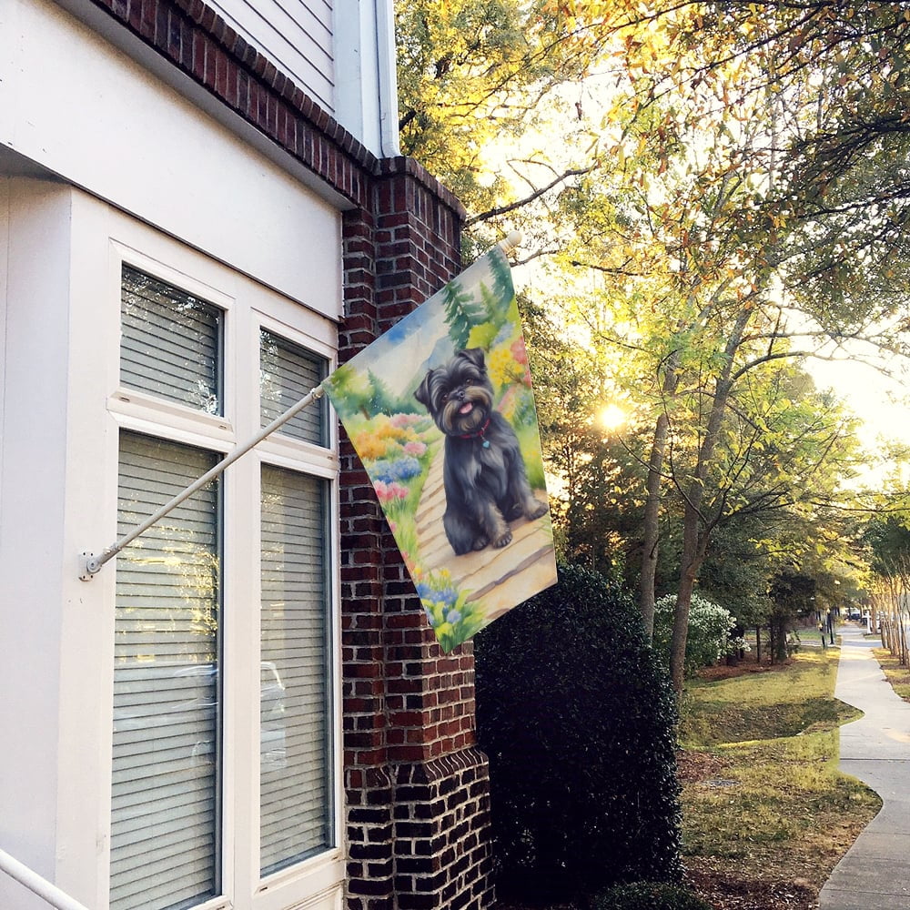 Affenpinscher Spring Garden House Flag 28 in x 40 in