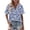 Blue A, variant on Womens Button Down Shirts Oversized Short Sleeve Floral Printed Blouses Casual Work Tops Drop Shoulder Outfit Clothes Shirts For Women
