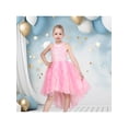 thumbnail image 2 of Sunny Fashion Girls Halter Dress Peach Pleated Ruffle Princess Sequin Elegant Tulle 6 Years, 2 of 8