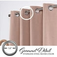thumbnail image 2 of Quality Home Linen Blend Blackout Curtains - Antique Bronze Grommets - 52" W x 84" L - Sesame (Single Panel), 2 of 4