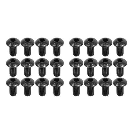 

Button x 10mm Hex Head Screw Cap Black 100