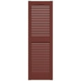 thumbnail image 4 of Ekena Millwork 14 1/2"W x 39"H Mid-America Vinyl, Standard Size Cathedral Top Center Mullion, Open Louver Shutter, w/Installation Shutter-Lok's & Matching Screws (Per Pair), 027 - Burgundy Red, 4 of 14