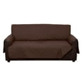 thumbnail image 4 of FurHaven Pawprint Non-Skid Sofa and Chair Furniture Protector for Dogs and Cats - Sofa, Dark Brown, 4 of 11