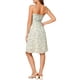 thumbnail image 3 of Vestido de verano sin mangas con escote en V y lazo para mujer INSPIRE CHIC, estampado floral, corte acampanado, verde claro, talla S, 3 of 7