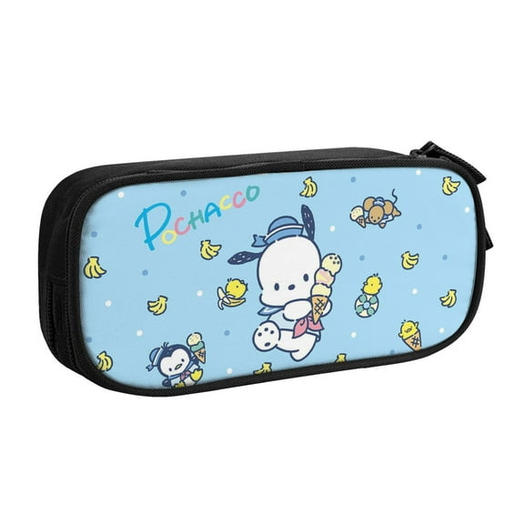 Sanrio Pochacco Pencil Case, Multipurpose Pencase ,Large Capacity Durable Pencil Pouch Storage Pen Bag Organizer Stationery